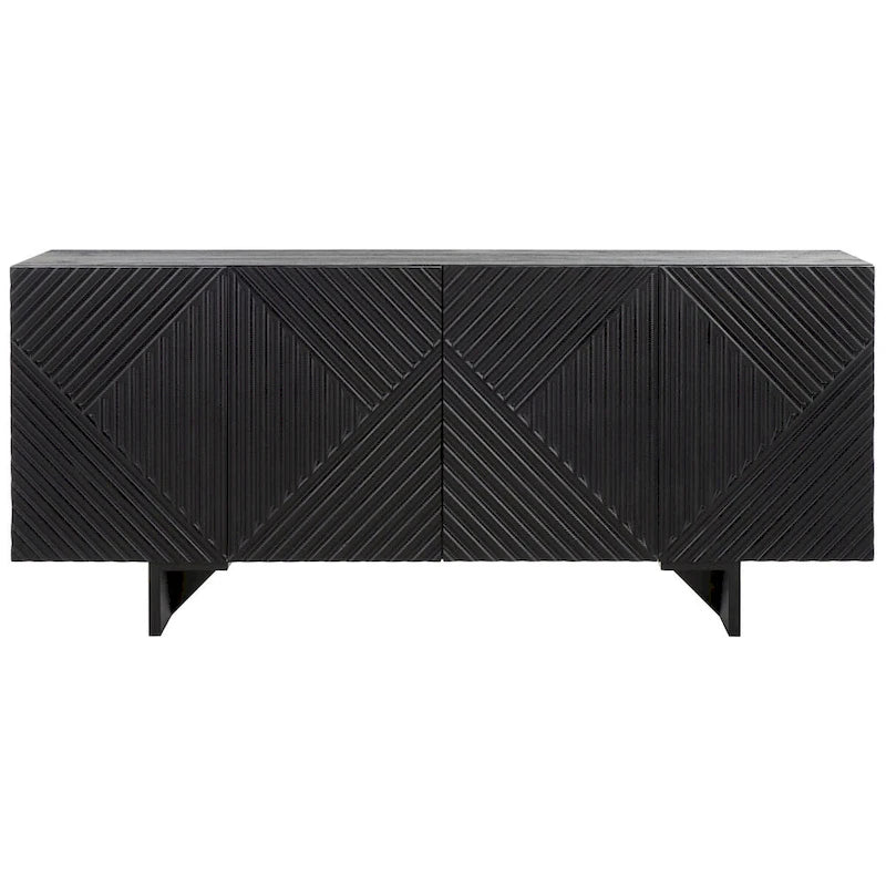 Buffet en bois SAFAVIEH Couture Hewitt à 4 portes - 173 cm (L) x 46 cm (P) x 76 cm (H)