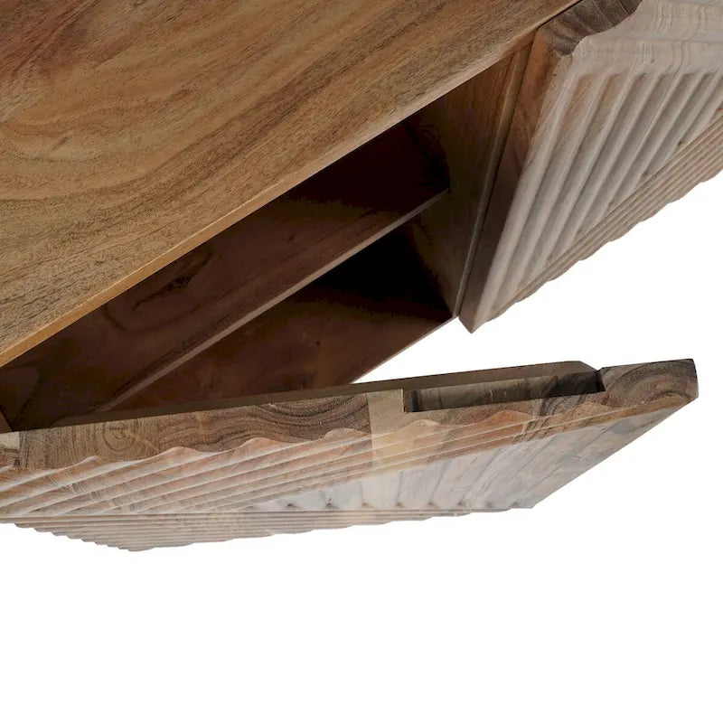 Buffet en bois SAFAVIEH Couture Hewitt à 4 portes - 173 cm (L) x 46 cm (P) x 76 cm (H)
